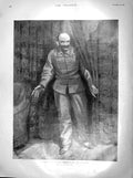 Original Old Antique Print 1899 Portrait Major Esterhazy London Paul Renouard