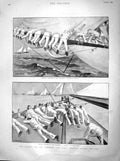 Original Old Antique Print 1899 America Yacht Columbia Joubert Thermopylea Ship