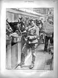 Old Antique Print 1899 Ship Gaika Southampton Army Horses Braemar Castle 19th
