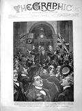 Original Old Antique Print 1899 President Kruger Stock Exchange National Anthem