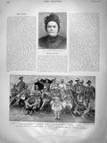 Old Antique Print 1899 Kruger Baden-Powell Mafeking War Ship Maine Leda 19th
