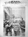 Old Antique Print 1899 Bluejackets Ship Briton Southampton Cape Station 19th
