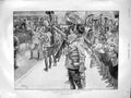 Original Old Antique Print 1899 War HousehCavalry Africa Windsor Queen Bristol