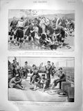 Old Antique Print 1899 Gordon Highlanders Ladysmith War Ship Forecastle 19th