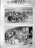 Original Old Antique Print 1899 Mooi River Boers Horses Red Cross Ambulanc 19th