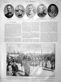 Old Antique Print 1899 Wales Lancers Cape Town Clery Methuen Yule Warren 19th