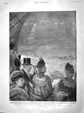 Original Old Antique Print 1899 Prince Wales Olympia Churchill Bagdad Rail 19th