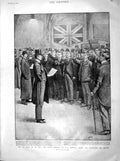 Old Antique Print 1899 Lord Denbigh Volunteers War Landslip Italy Amalfi 19th
