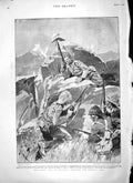 Original Old Antique Print 1900 Lancers War Siers Observation Hill Amalfi Cox