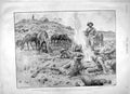 Old Antique Print 1900 Brabant Horse War Long Tom Boer Orange River Gun 20th