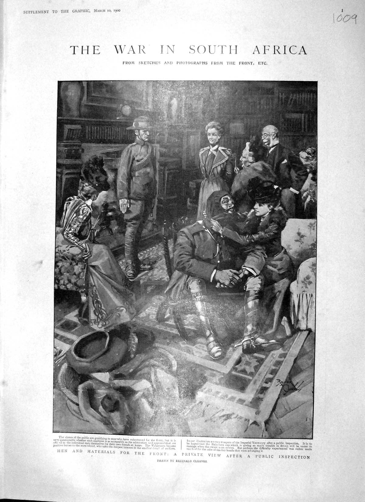 Original Old Antique Print 1900 War South Africa Boers Buller Spion Kop Siers