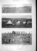 Original Old Antique Print 1900 Cricket Aar Babington Buller War Camp Duke Teck