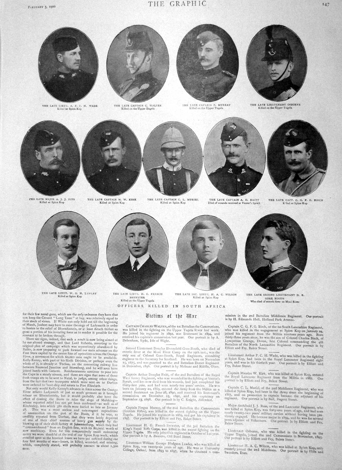 Old Antique Print 1900 Africa Walter Murray Muriel French Harris Balfour 20th