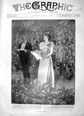Original Old Antique Print 1900 Patriotic Concert Covent Garden Lady Lansdowne
