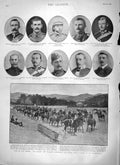 Old Antique Print 1900 New Zealand Africa War Newbury Berney Blair Rudall 20th