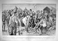 Original Old Antique Print 1900 Battlefield Game Tree Hill Mafeking Boers War