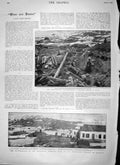 Old Antique Print 1900 Earthquakes Caucasus Arakovo Baku Phelps Yeomanry 20th