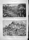 Old Antique Print 1900 Ladysmith Gough War Plumer Mafeking Gaberones Boer 20th