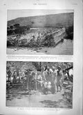 Old Antique Print 1900 Boers Ladysmith Forde Hospital War Booth Field Men 20th