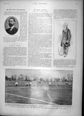 Original Old Antique Print 1900 Football Crystal Palace Londesborough Magorian