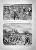 Original Old Antique Print 1900 Newton Camp Siers War Lord Roberts Jerusalem