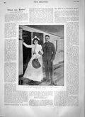 Old Antique Print 1900 Lady Randolph Churchill Hospital Ship Maine Durban 20th