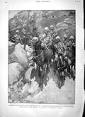 Original Old Antique Print 1900 Mounted Troops War Burmah Nullah Bloemfontein