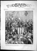 Original Old Antique Print 1900 Celebration German Prince Royal Castle Berlin