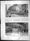 Old Antique Print 1900Boer War Jamestown Helena Shiel Duse Settala Lyceum 20th