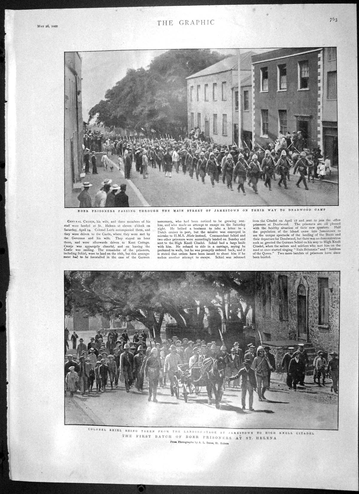 Old Antique Print 1900Boer War Jamestown Helena Shiel Duse Settala Lyceum 20th