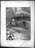 Original Old Antique Print 1900 Military Tournament Ship Belleisle Majestic War