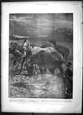 Original Old Antique Print 1900 Moonlight Bivouac Horses War Seely Vertue Grove