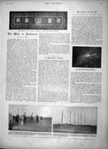 Original Old Antique Print 1900 Eclipse Camp Santa Pola Spain Persian Carpet