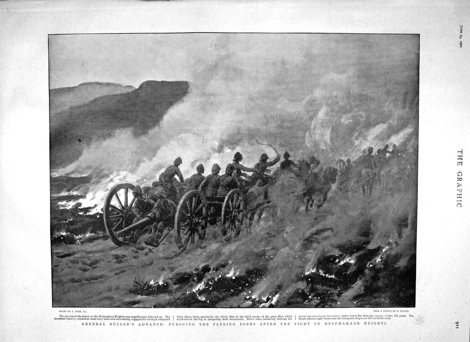 Original Old Antique Print 1900 Buller Helpmakaar War Siers Peking Chinese 20th