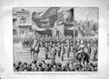 Original Old Antique Print 1900 Bloemfontein Orange Free State Mafeking Ri 20th