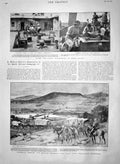 Old Antique Print 1900 General French Hutton Transvaal Mining War Ships 20th