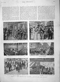 Old Antique Print 1900 King Humbert Sardinia Majestic Ship Mafeking Grave 20th