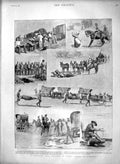 Original Old Antique Print 1900 Yeomanry Field Hospital Roodeval War Kumas 20th