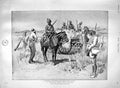 Original Old Antique Print 1900 Foraging Party Pretoria War Yeomanry Kroonstad