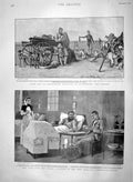 Old Antique Print 1900 Boer War Base Hospital Pietermaritzburg Standerton 20th