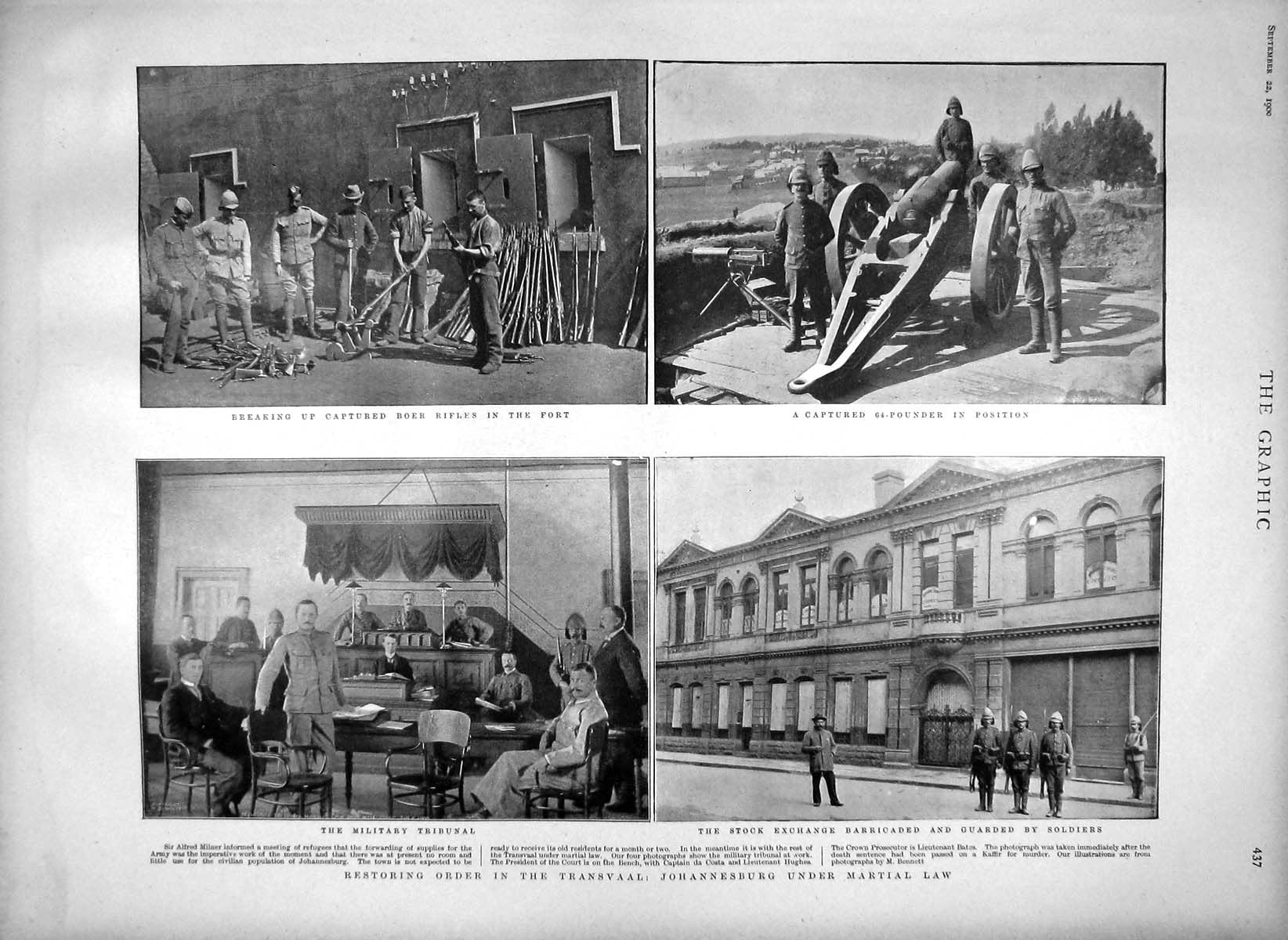 Old Antique Print 1900 Transvaal Johannesburg Boer War General Prinsloo 20th