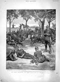 Old Antique Print 1900 German Army Crown Prince Prussia Guard Corps War 20th