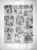 Original Old Antique Print 1900 Illustrations Story Ride Tramp Bicycl Victorian