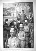 Original Old Antique Print 1900 Queen Siers West African Field Force Balmoral