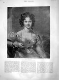 Old Antique Print 1900 Portrait Miss Croker Albert Elisabeth Harry Jones 20th