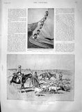 Original Old Antique Print 1900 Africa War Siers Camp Sheep Pretoria Tasmania