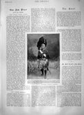 Original Old Antique Print 1900 Captain Leslie Frederick Barriff Shotter Ki 20th
