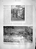Old Antique Print 1900 Africa Field Force Wilkinson Apew Kumassi Bekwai 20th