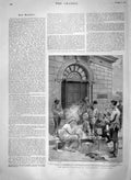 Original Old Antique Print 1900 British War Siers Johannesburg Robinson Bank