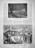 Old Antique Print 1900 Catholic Church Mount Zion Railway Station Boxers 20th